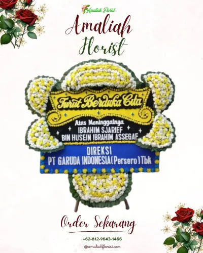 Papan Bunga Duka di Rajabasa Jaya