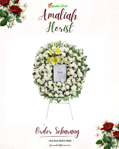 Krans Bunga Duka Cita di Rajabasa Jaya